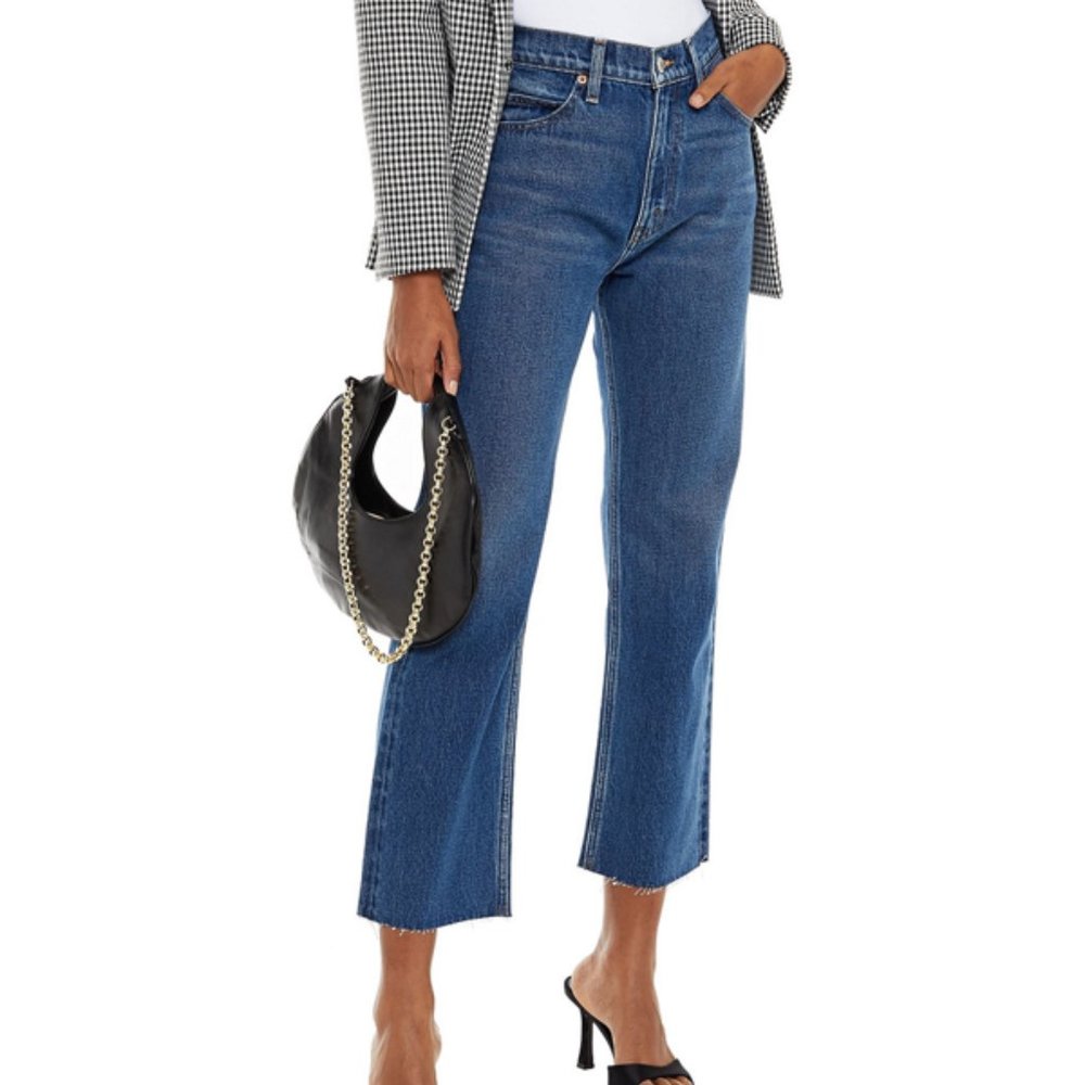 Re/Done 70s Crop Boot Jeans in Dark 1